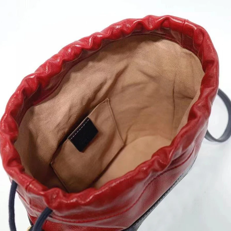 

2021 new gujia women's leather bag Korean version Boston bag Bucket bag multi-functional one-shoulder straddle bag for women