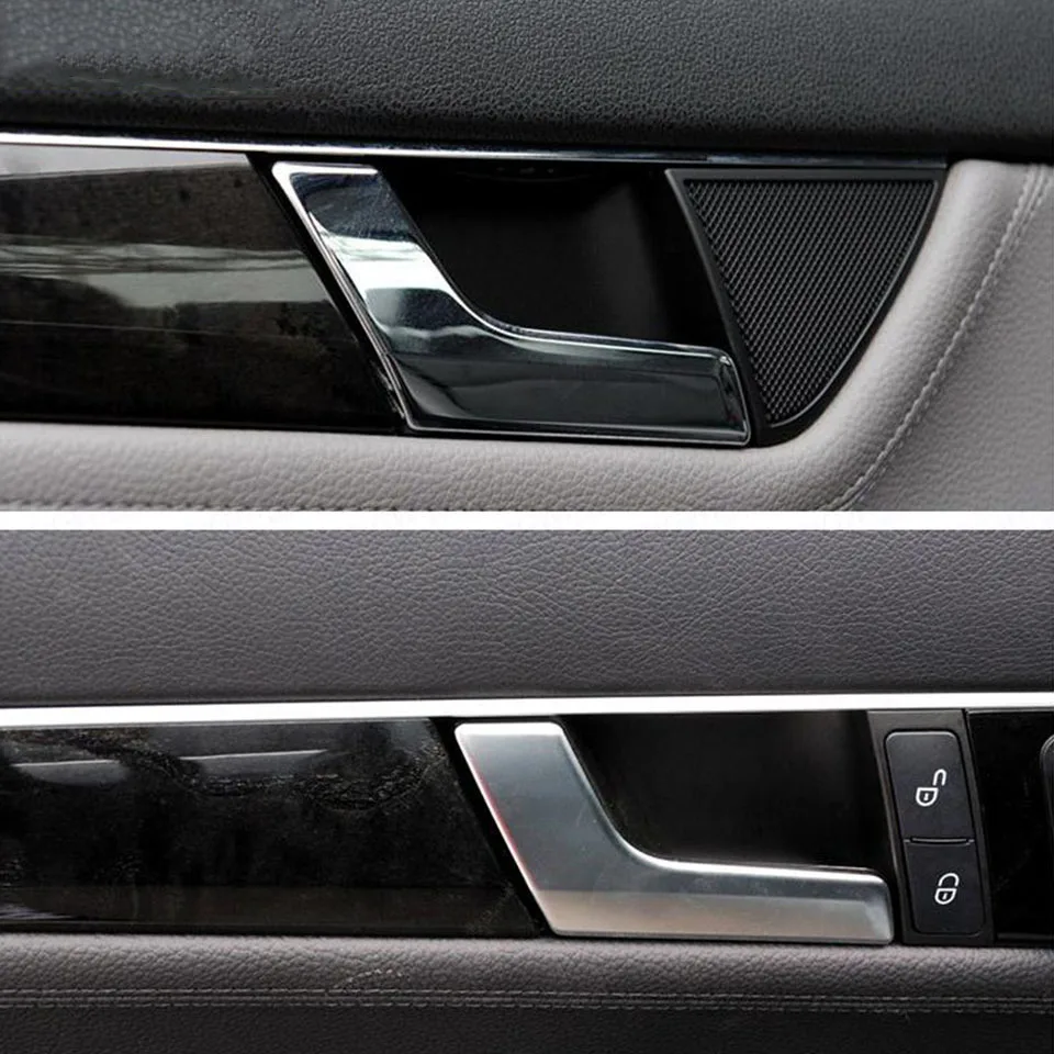 

Matte/Chrome Silver For Mercedes-Benz W204 C250 C350 C400 C63 GLK250 GLK300 GLK350 Interior Door Handles Car Accessories