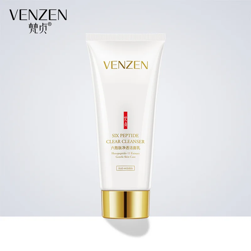 

Venzen Six Peptide Foam Wash Facial Cleanser Face Washing Moisturizing Oil Control Anti Dirt Deep Clean Bubble Skin Care