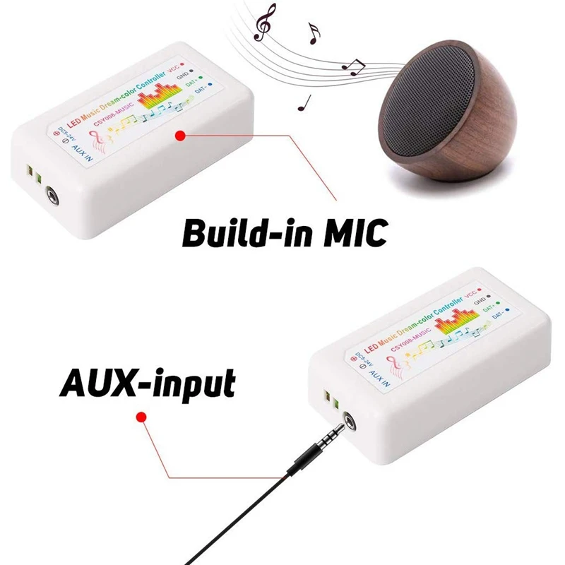 WS2812B WS2811 WS2813 1903 Светодиодная лента/панель Bluetooth Музыка Мечта Цвет CSY08 контроллер 13