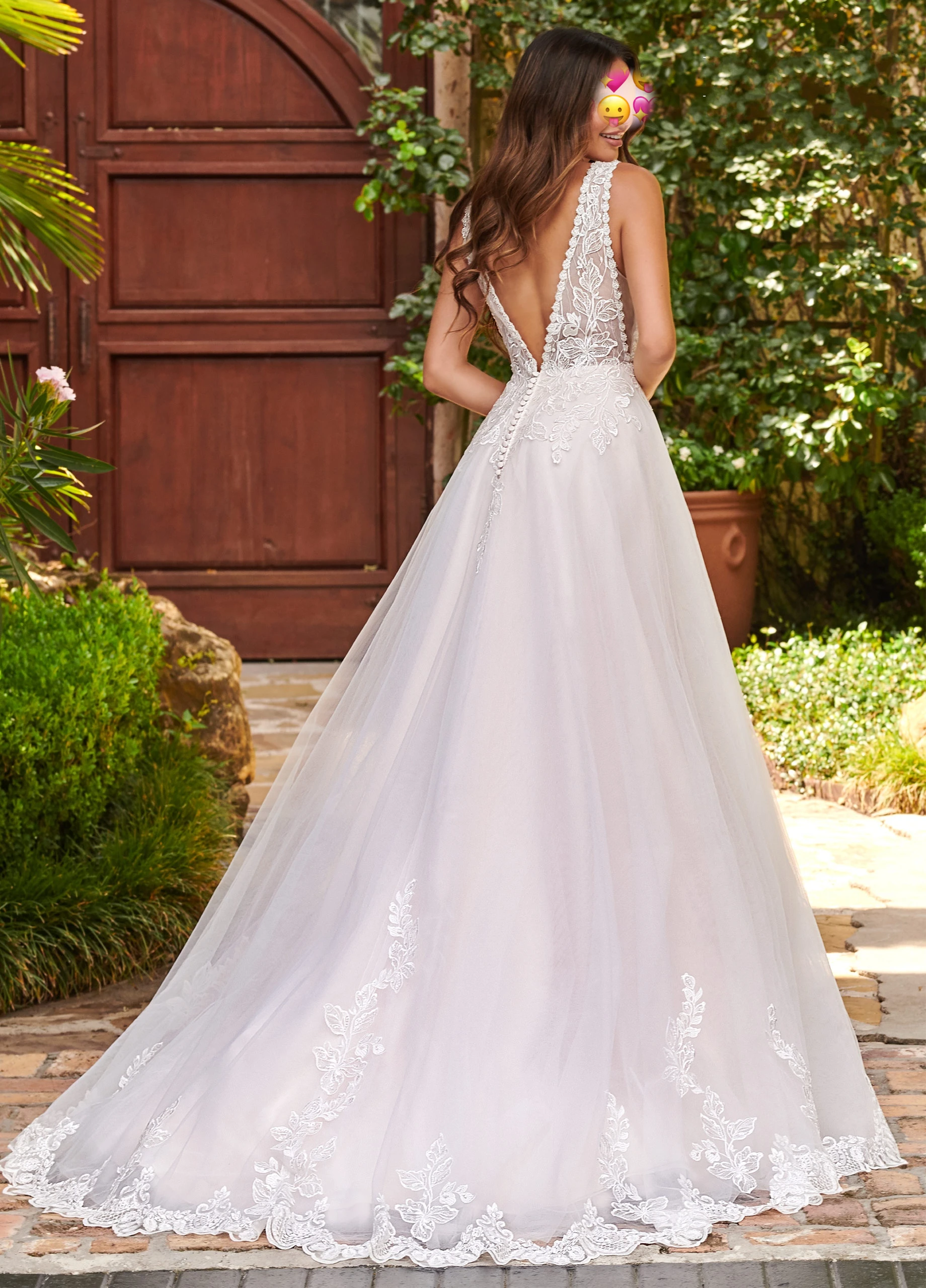 

New Beach Garden Wedding Gowns Organza Sheer Appliques Vestido De Novia Sexy Dresses for 2021 New Year Wedding