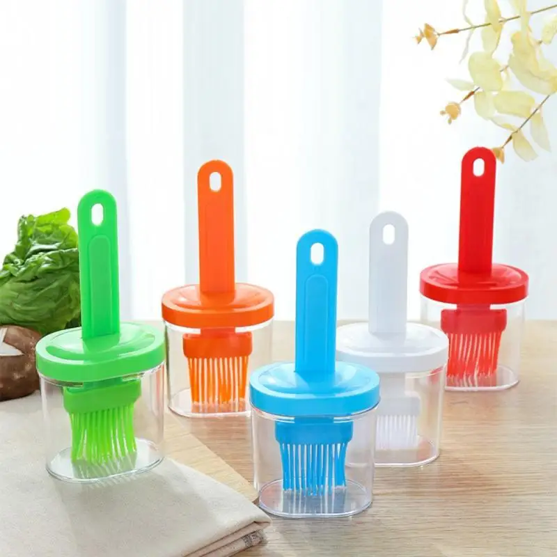 

Portable Oil Bottle With Brush Silicone Barbecue Liquid Gadgets High Temperature Kitchen Baking Pastry Barbecue BBQ Tool