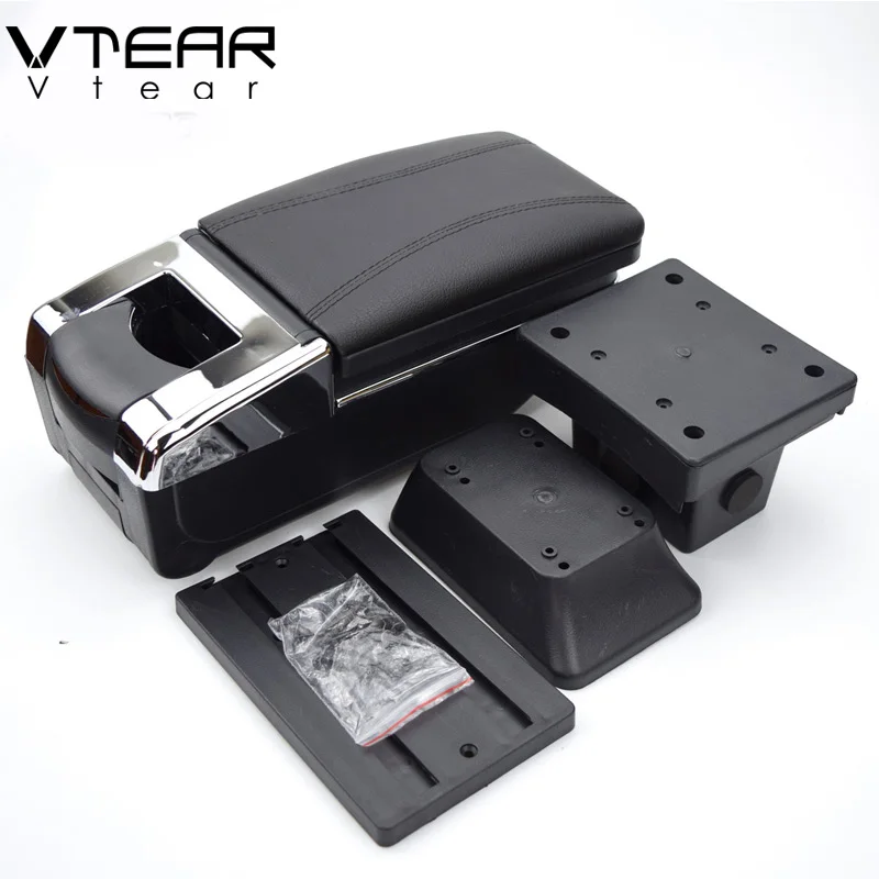 Vtear для Skoda Octavia Yeti автомобильный подлокотник кожаный подлокотник usb интерфейс коробка для хранения интерьер автомобиля-Стайлинг украшения Аксессуары