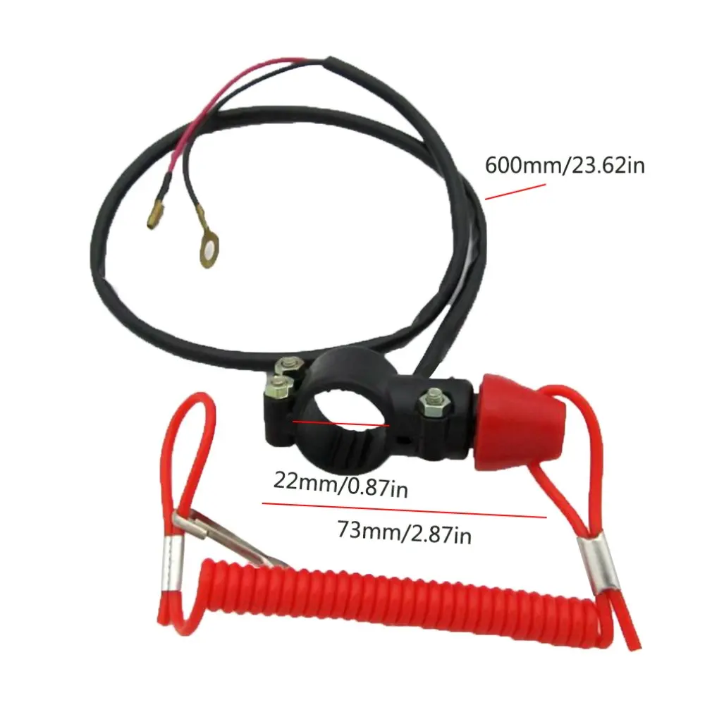 

Motorcycle Single Support Flameout Switch Horizon for ATV Beach Bike Outboard Emergency Stop Flameout Switch