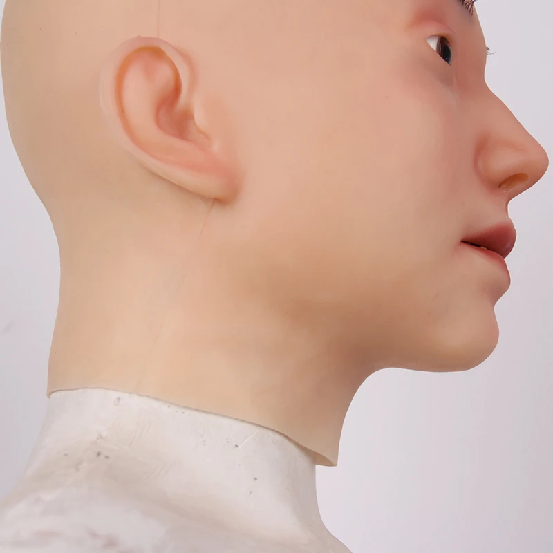 Силиконовая женская маска Realistis мягкий кросплей цветной головной убор для