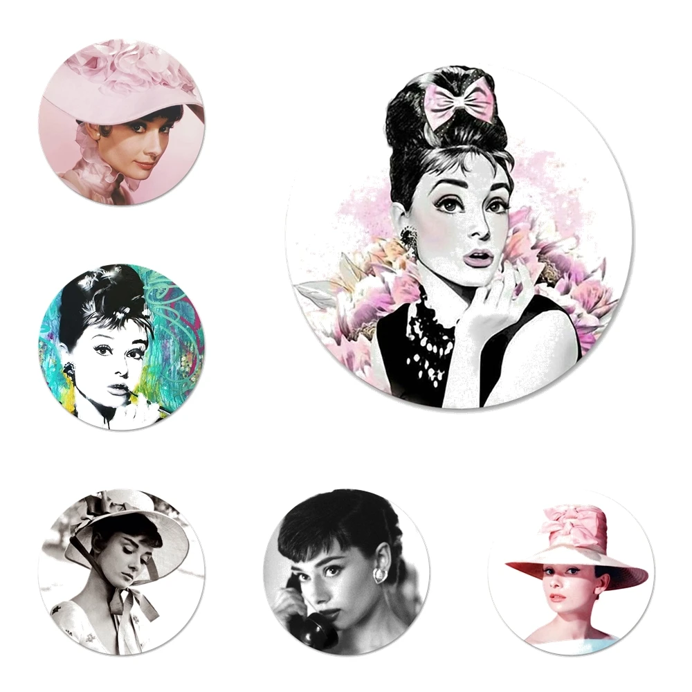Модный значок Одри Хепберн красивая брошь заколка аксессуары для одежды рюкзак