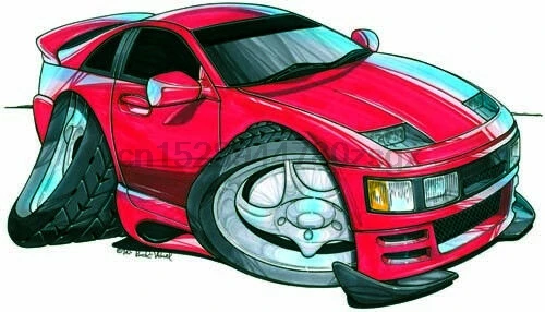 Nissan 300ZX печатная мультяшная футболка Koolart 1326 доступно больше цветов|Мужские