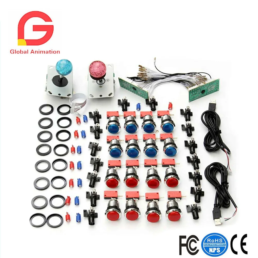 Набор сделай сам Sanwa джойстик Zippy американский Кнопка 30 мм светодиодный кнопка