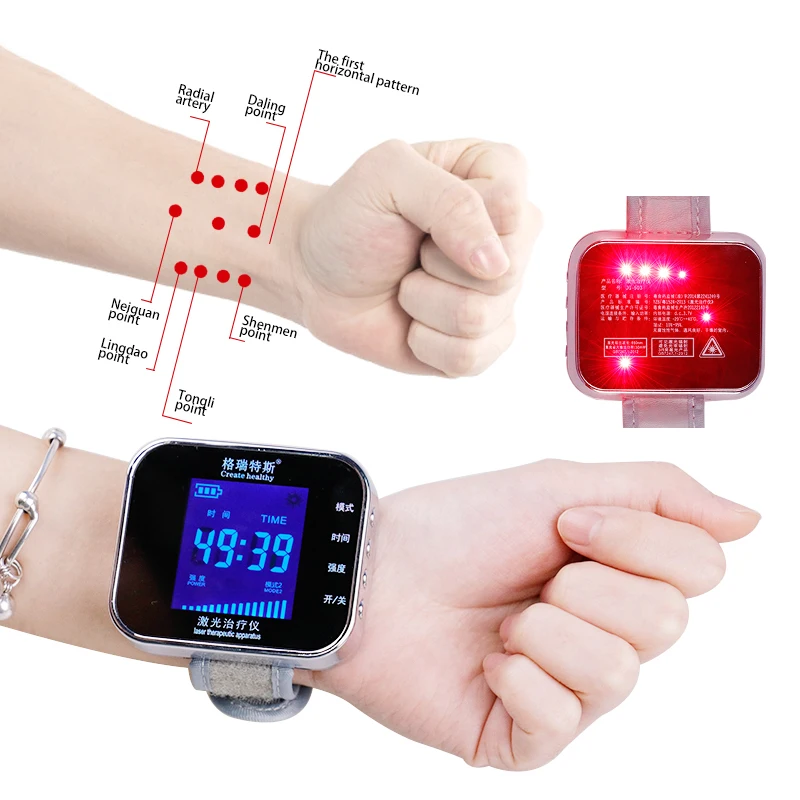 650nm бытовой лазерной физиотерапии наручные Диод Нили для гипертонии лечение