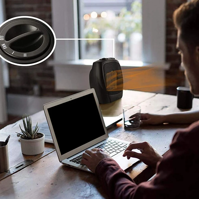 

Portable Electric Heater, Household Heater, Desktop Mini Electric Heater, for Indoor and Office (Black)