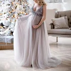 Платье для беременных с блестками платья для беременных для фотосъемки шифоновые платья для беременных без Плеч для будущей мамы платье для беременных