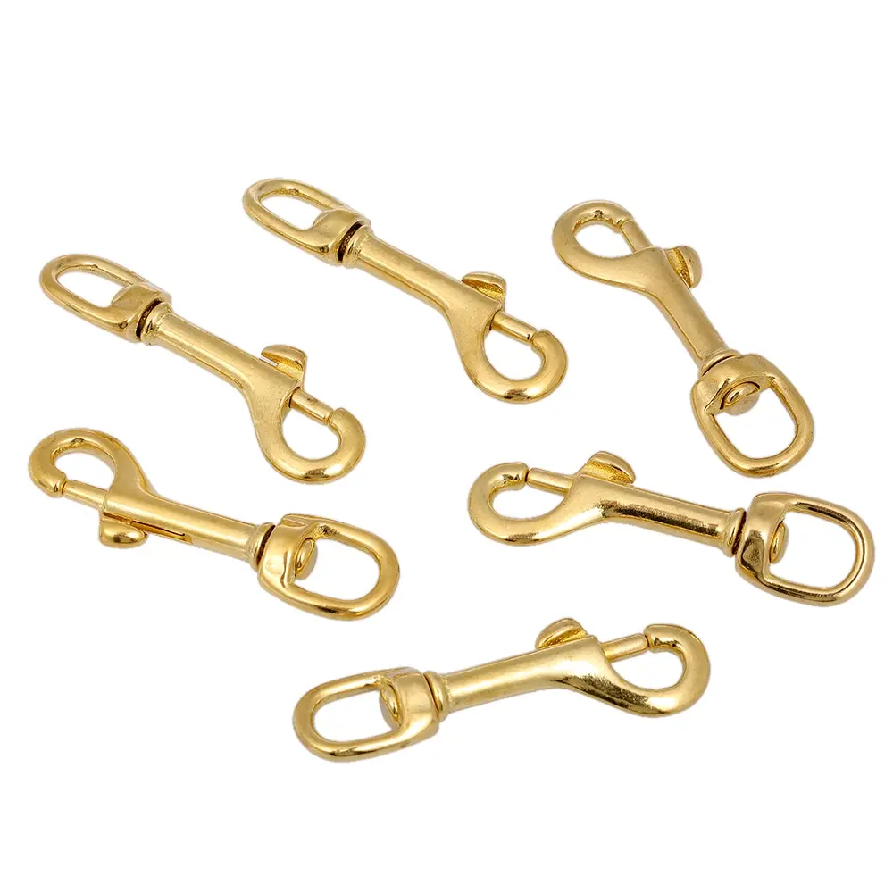 Durable Solid Brass Swivel Eye Clasp Bolt Snap Trigger Hook Heavy Duty Diving Swiver for Boat Kayak Canoe Camping Marine | Спорт и