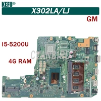 dinzi x302lalj is suitable for asus x302lj x302la x302l laptop motherboard with i5 5200u 4g ram gm 100 test ok
