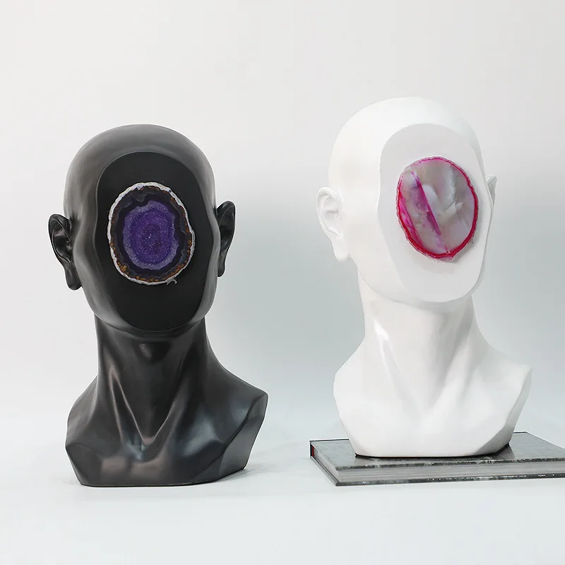 Оригинальные орнаменты из агата и смолы европейский стиль абстрактные персонажи