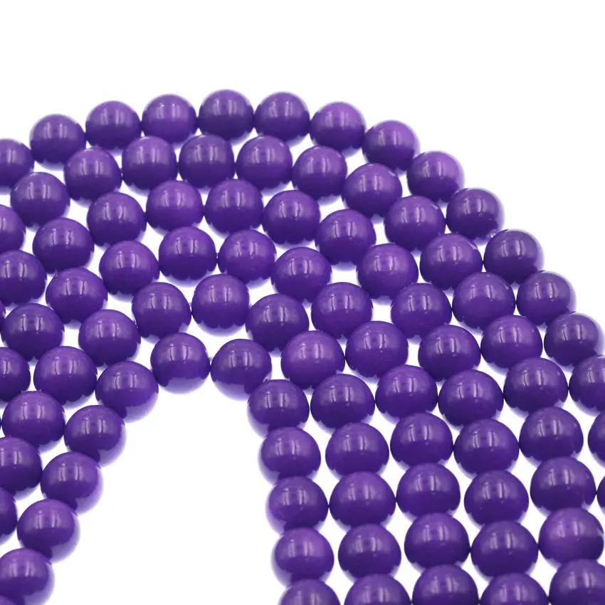 Factory Outlet Purple Baking Paint Loose Beads for Jewelry Making Charm Elegant Spacer DIY Beauty Gift Accessories Craft 15" B93 |