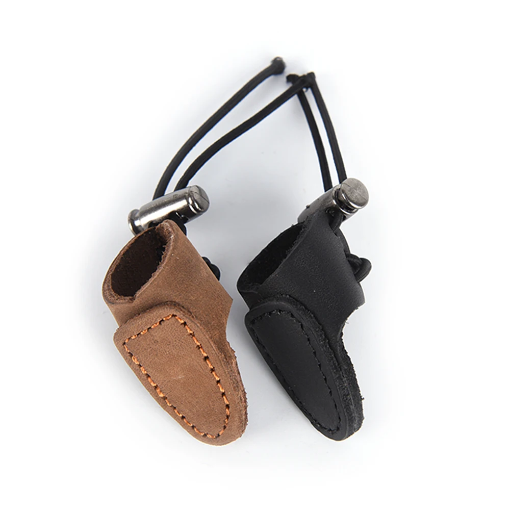 

1PCS 2 Colors Traditional Archery Bow Finger Guard Protector for Shooters Hunting Shooting Pad Glove Tab Pull Arrow