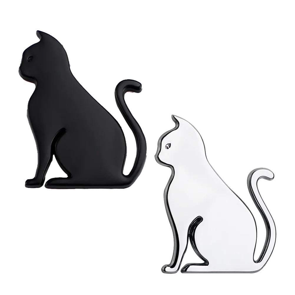 

2 шт., декоративные автомобильные наклейки с изображением кошки