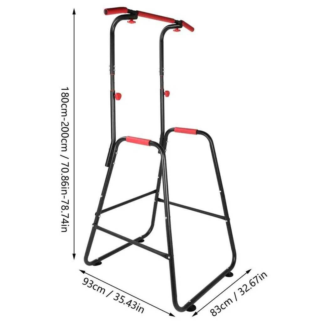 

US StockAdjustable Pull-up horizontal bar, Multi-function Indoor Single Parallel Bars Sporting Goods Sports Fitness Equipment