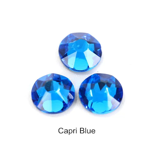 Capri Blue 2088 граненые Стразы отличного качества для ногтей с плоской задней поверхностью, много цветов, стразы для украшения ногтей Y3813 - Цвет: Capri Blue