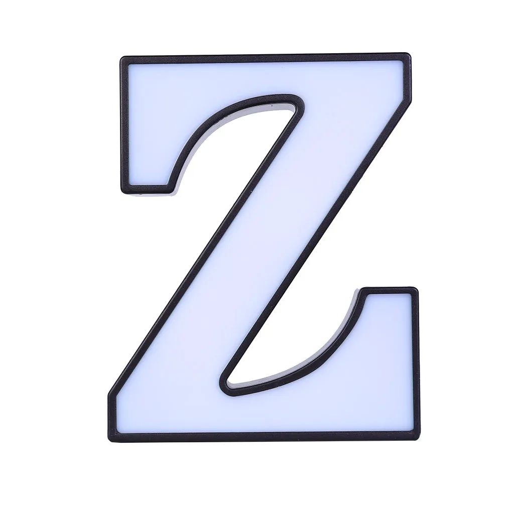 Z DIY 26 букв светодиодный ночник английский Marquee знак Алфавит 3D Настенный ночник t домашний Свадебный день рождения Жених - Цвет: Z