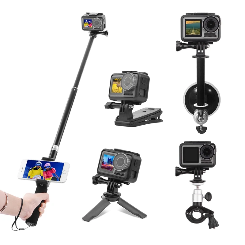 Underwater Sports Camera Fixed Car Bicycle Bracket Self-Timer Extension Pole Tripod For Osmo Action | Электроника