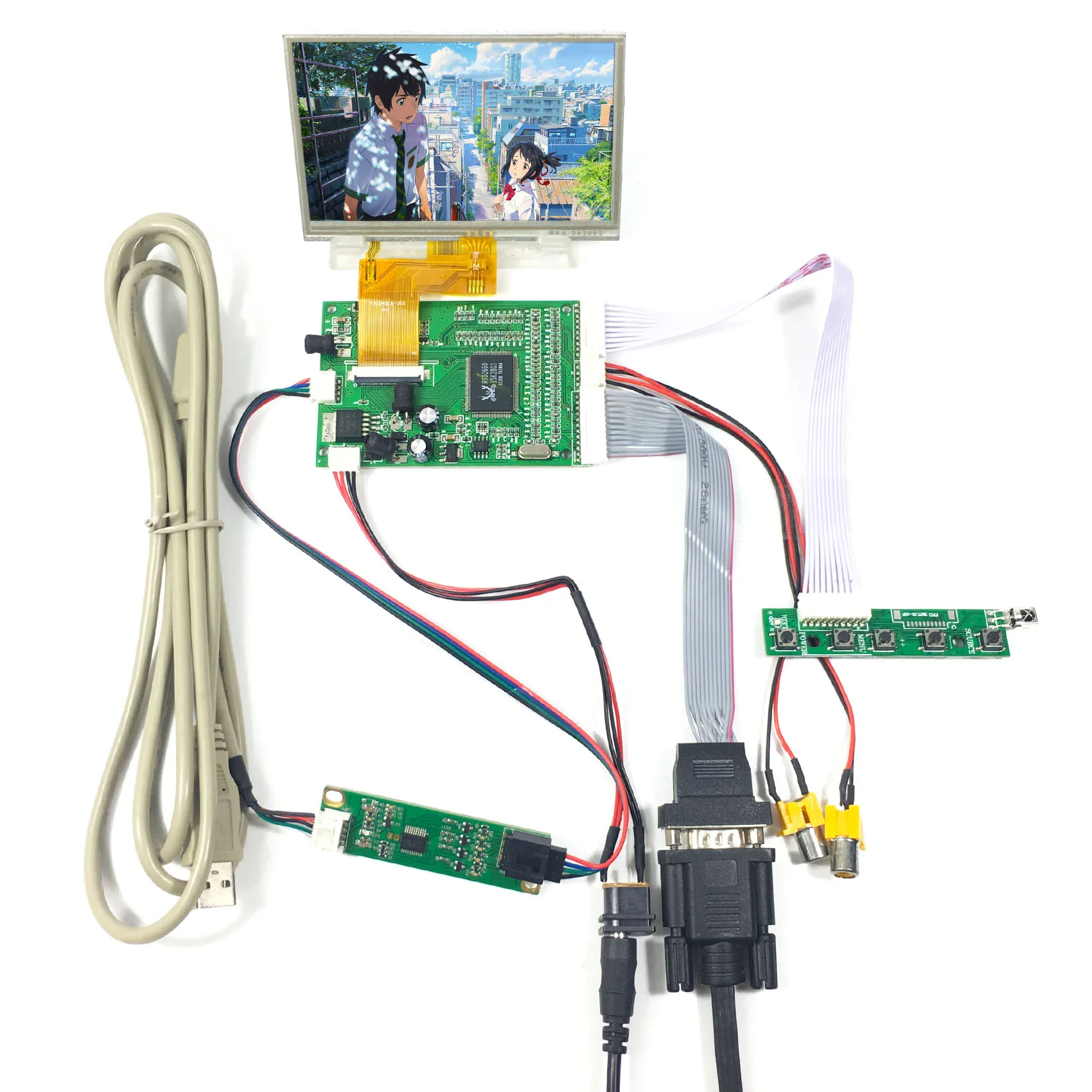 15 6 дюймовый телефон Φ 480X272 ЖК экран 4 3 дюймов VGA 2AV плата контроллера