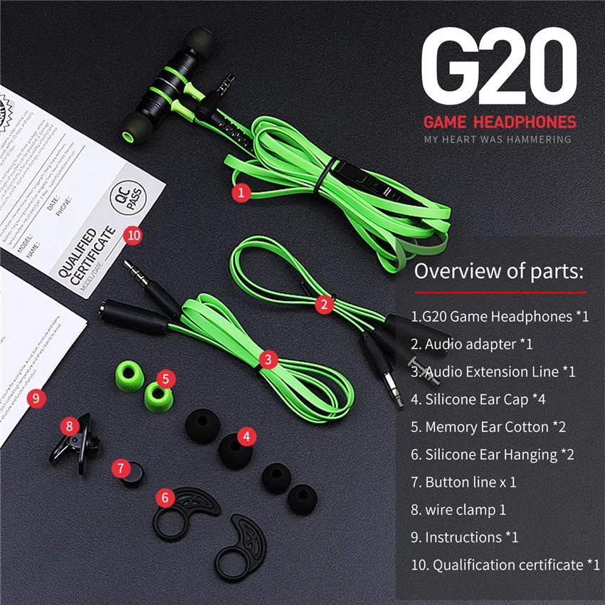 Игровые наушники PLEXTONE G20 с микрофоном магнитные вкладыши стереонаушники басами