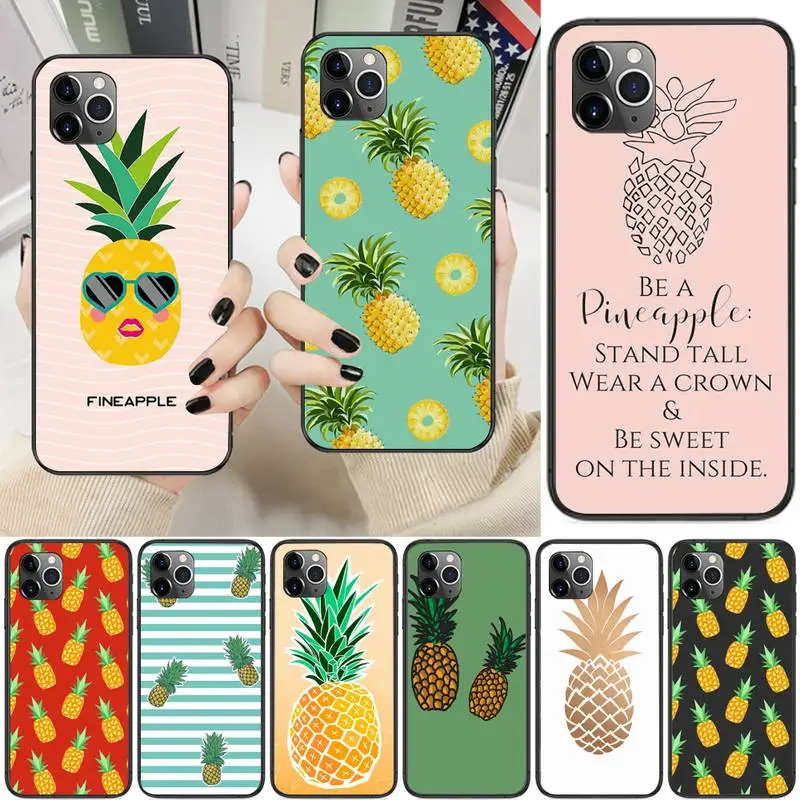 

Pineapple Phone Case For iPhone 13 12 11 Pro Max 11 XR XS Max X 8 7 6 5 SE 2020 Fundas Cover
