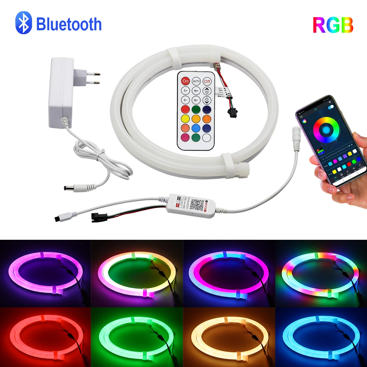 Гибкая неоновая Светодиодная лента 1/2/3/4/5 м 12 В постоянного тока|Светодиодные