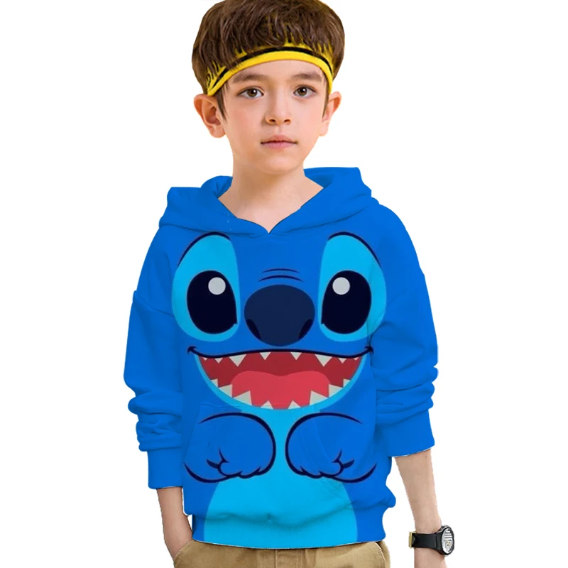 Детские худи для мальчиков и девочек с принтом Лило Ститч Пикачу забавные
