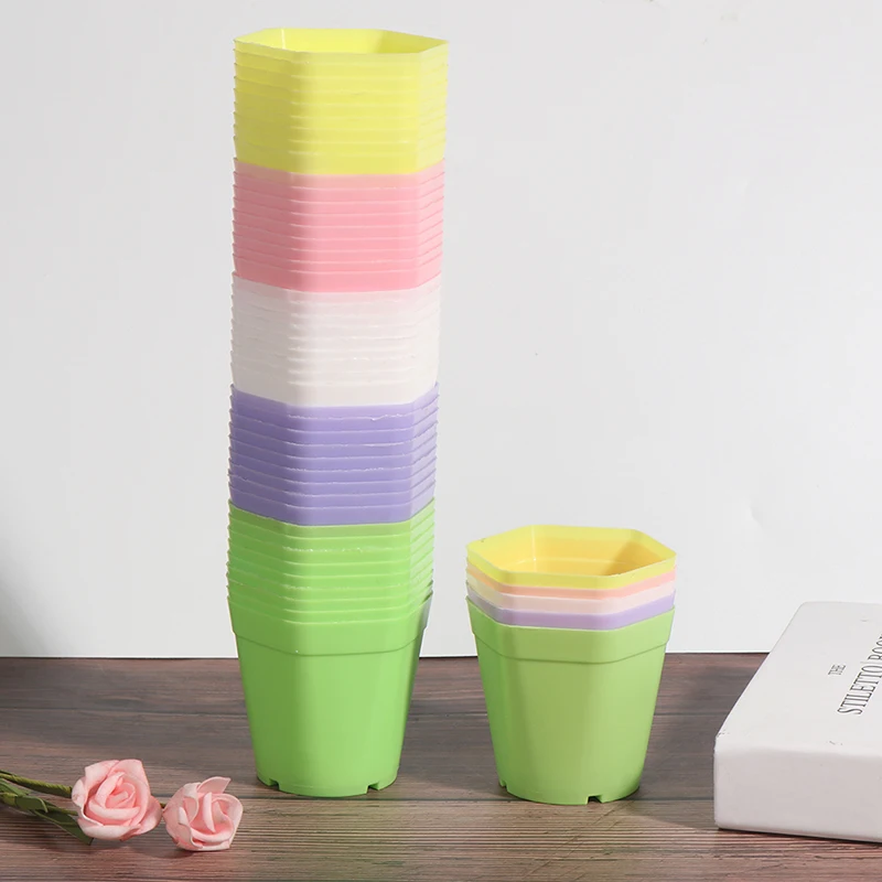 Цветные пластиковые горшки для растений 10 шт. мини-горшки цветов | Дом и сад