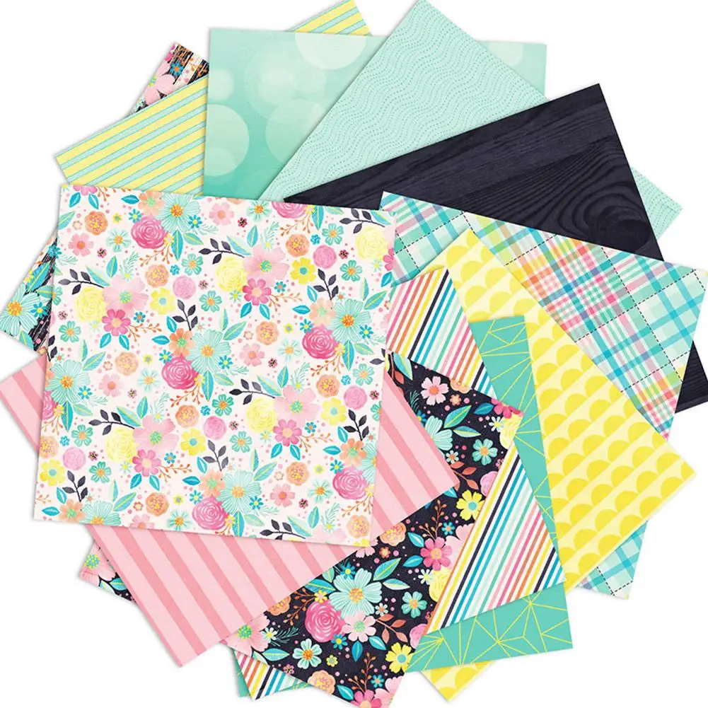 Бумажные подкладки для скрапбукинга с рисунком цветов 24 листа 6 дюймов | Дом и сад