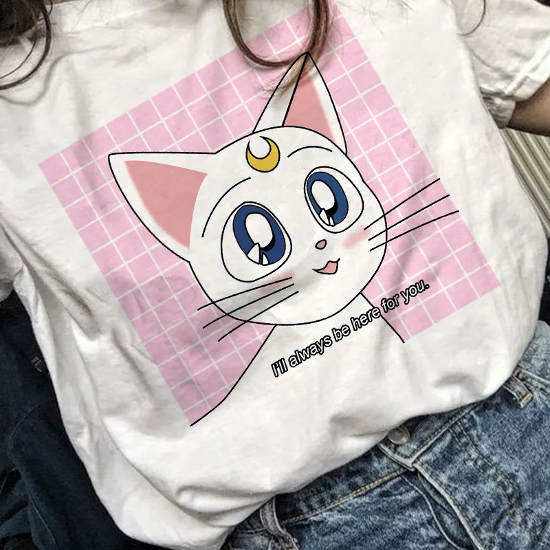 Sailor Moon Аниме Футболка Топ Футболка 90s Женская Футболка женская femme корейский стиль ulzzang футболка Графический гранж эстетический