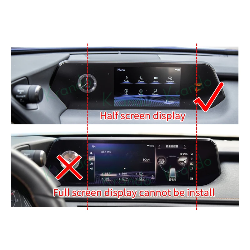 Автомобильный беспроводной Carplay Krando блок декодирования Android для Lexus UX 2018 2019