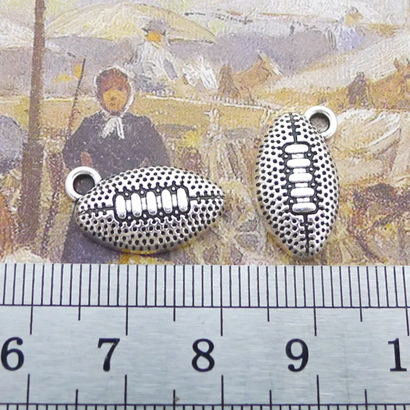 

36pcs/Lot Mini football Charm Silver Color Connector Pendant For Diy Aesthetics Accessories Handmade Jewellery Making Crafts