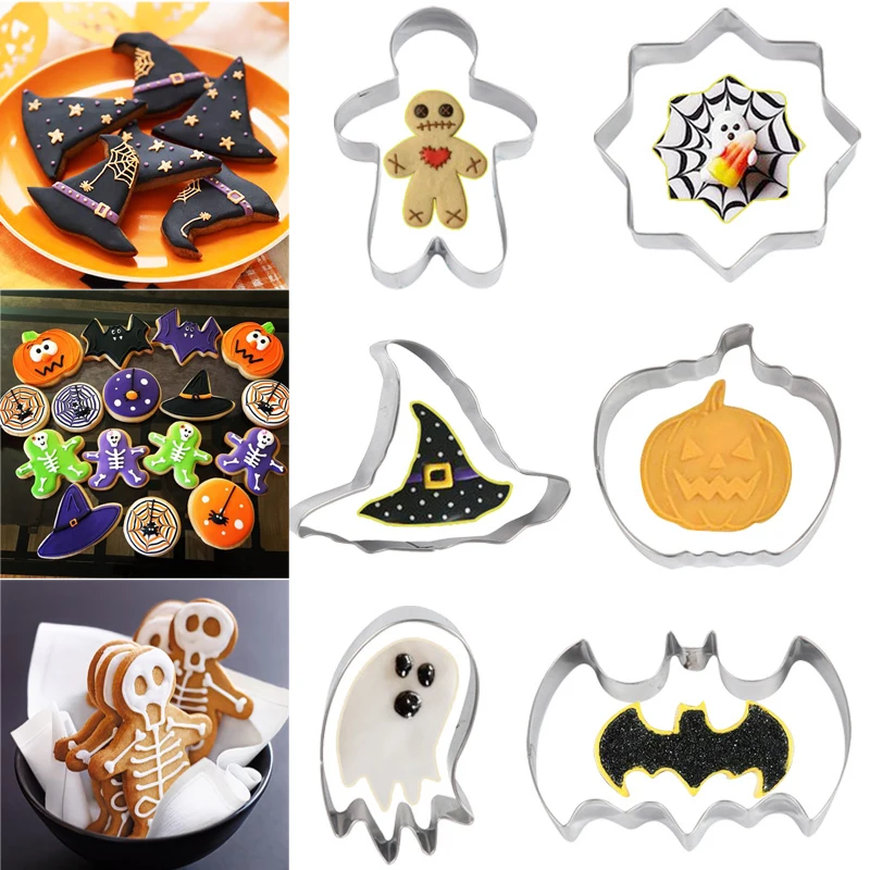 Набор резцов для печенья на Хэллоуин DIY тыква призрачная летучая мышь форма