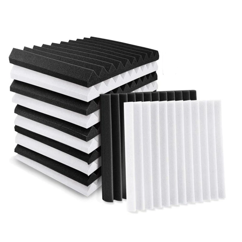 

12 Pcs Acoustic Foam,Sound Insulation Panels,Studio Foam Wedges,Sound-Absorbing Board for Studio Game Room,5X30X30cm