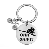 stainless steel keychain metal bicycle key ring sports cycling key suspension jewelry accessories cycling sports gifts