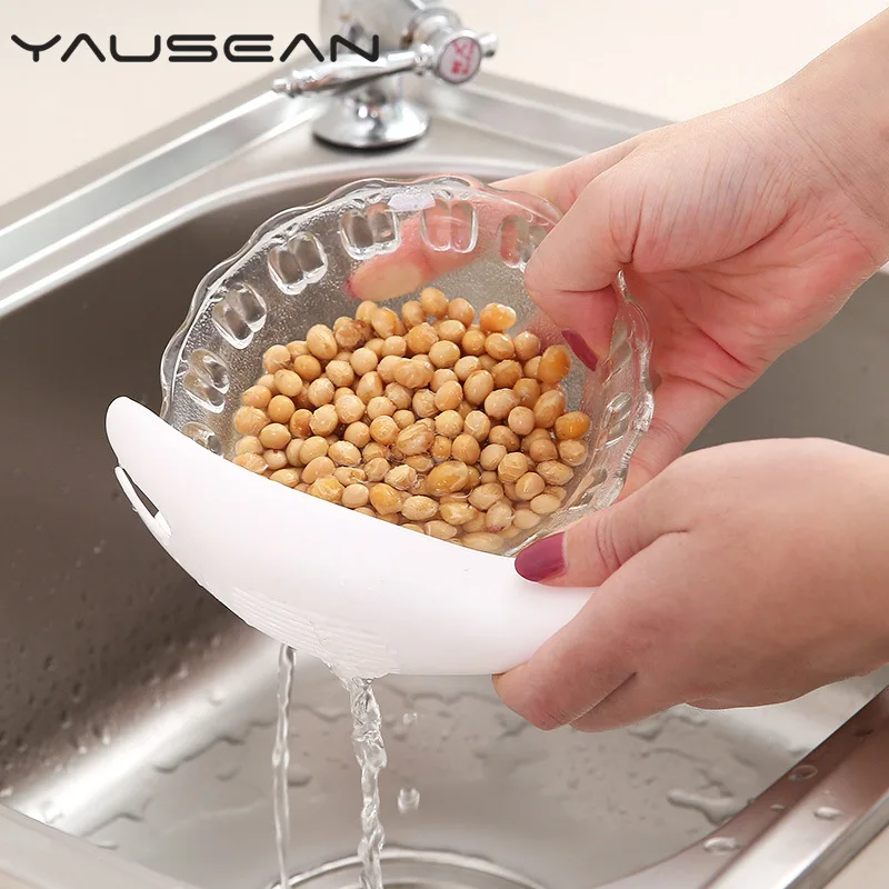 Creative PP colander Rice Beans Peas Washing Filter Strainer Rice spoon Household filter Kitchen cleaning gadget Bean drainer