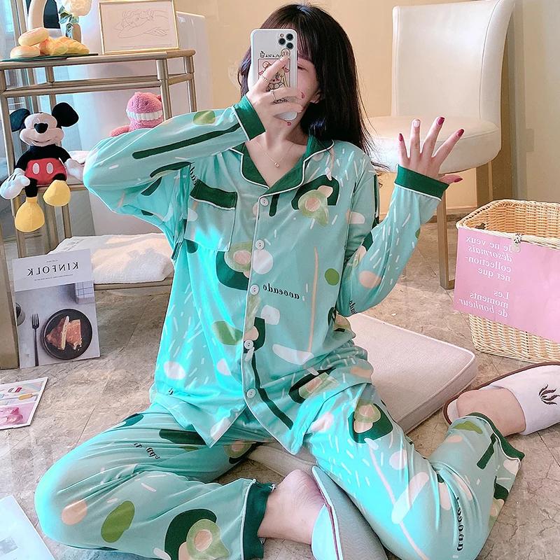

Autumn Winter Maternity Pajamas Breastfeeding Pregnant Women Nursing Pajama Set Top Pants Sleepwear Pregnancy Nightgown Clothes