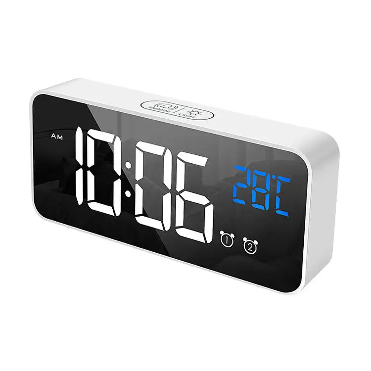 

Silent Analog Digital Clock Usb Power LED Alarm Clock Waterproof LCD Display Relogio Mesa Home Decoration BF50DC