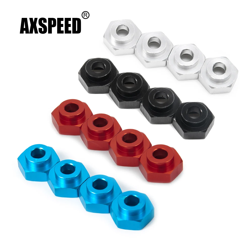 

AXSPEED 4 шт. от 12 мм до 17 мм металлическое колесо с шестигранным хвостовиком увеличенное 5 мм для Axial SCX10 Traxxas TRX4 1/10 аксессуары для радиоуправляем...