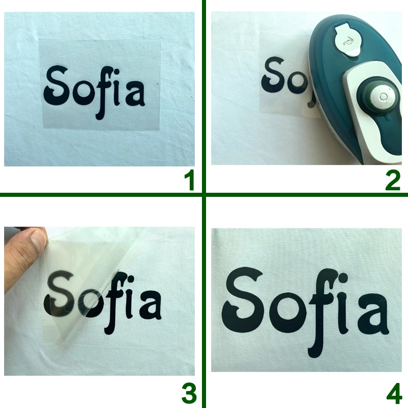 Персонализированная наклейка с именем горячая переводная Виниловая для ткани