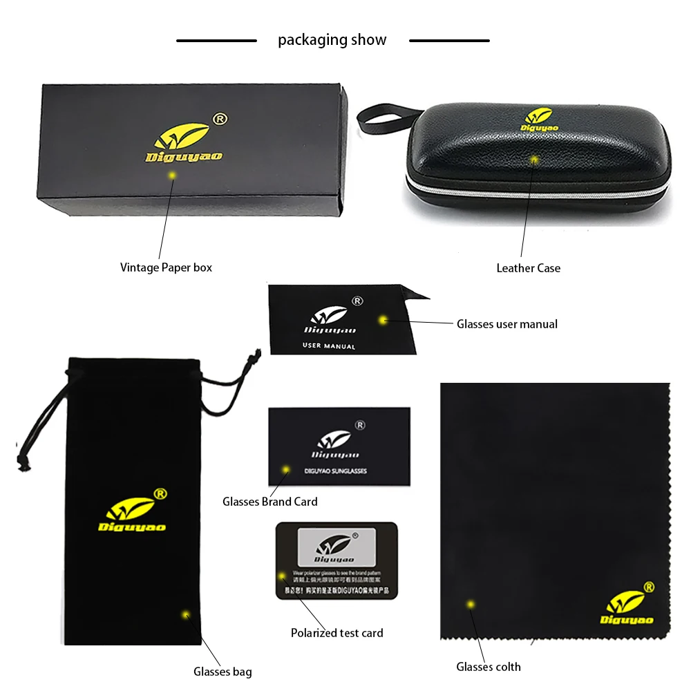 Мужские солнцезащитные очки дизайнерские поляризационные в квадратной оправе