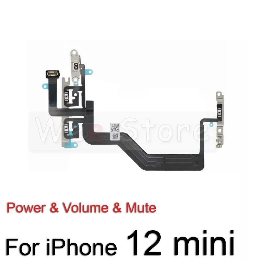 original volume mute key buttons wireless charging flash light power flex cable for iphone 12 pro max mini mobile phone parts free global shipping