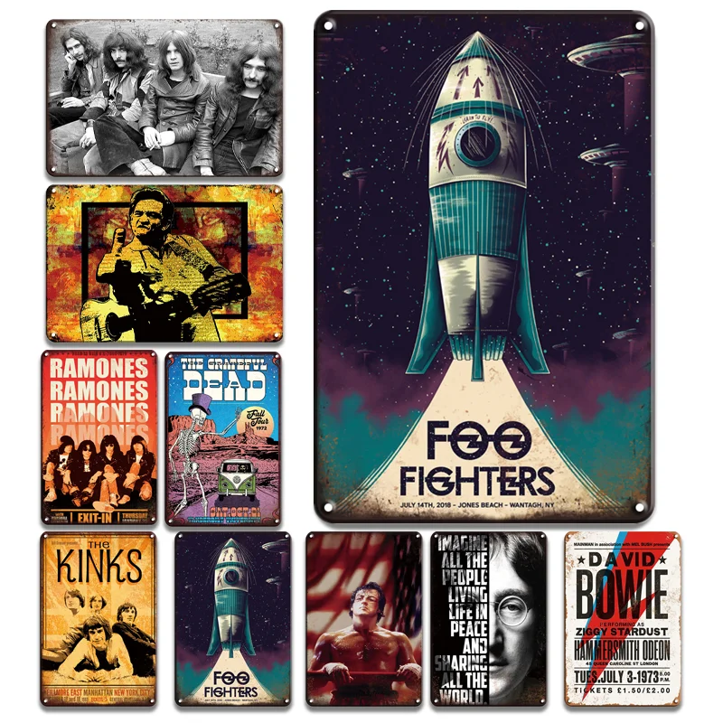 Винтажный оловянный постер рок металлическая вывеска забавная музыкальная