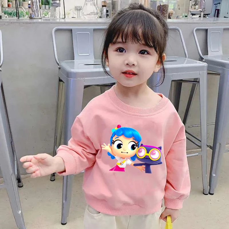 

kids Sweater Girl Toddler Boy spring and autumn cartoon clothing top Sweatshirt fashion rainbow Kingdom leisure clothes