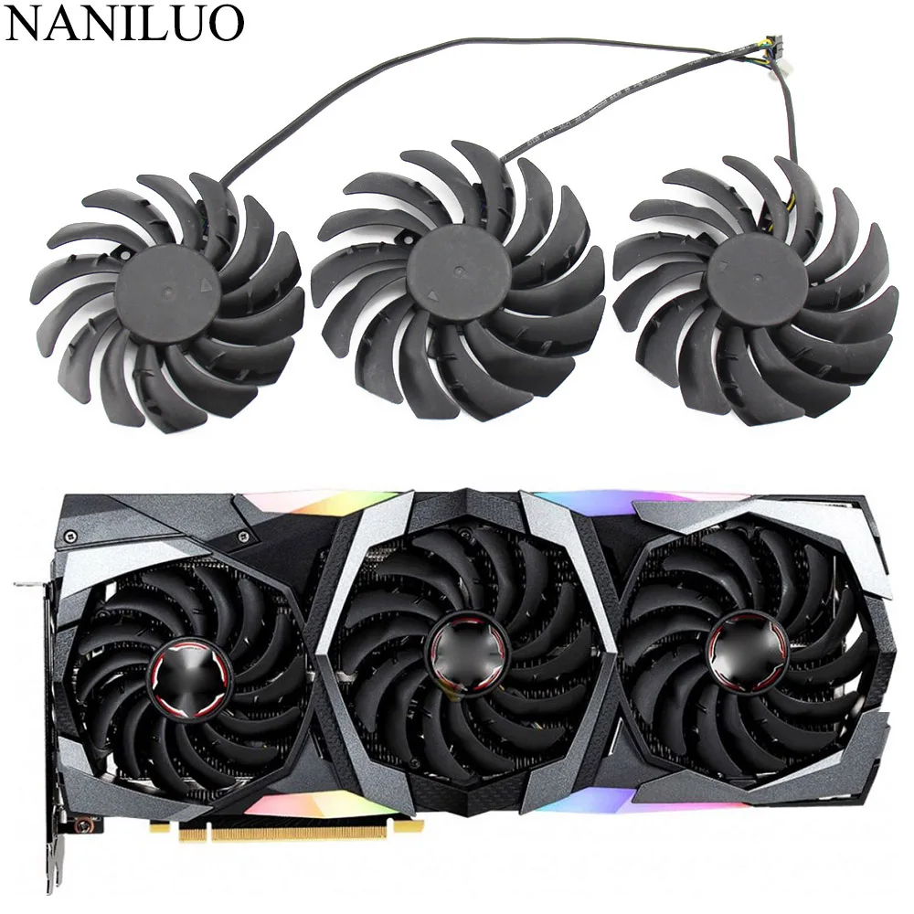 

PLD09210B12HH PLD10010B12HH RTX 2080 Graphic Cooler fan for MSI Geforce RTX 2080 2080Ti 2070 Super Gaming X Trio Video Card Fan