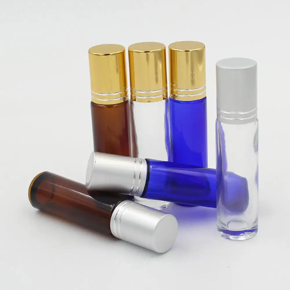 Яркая Гламурная 10 мл портативная Мини Стеклянная с роликом пустые бутылки