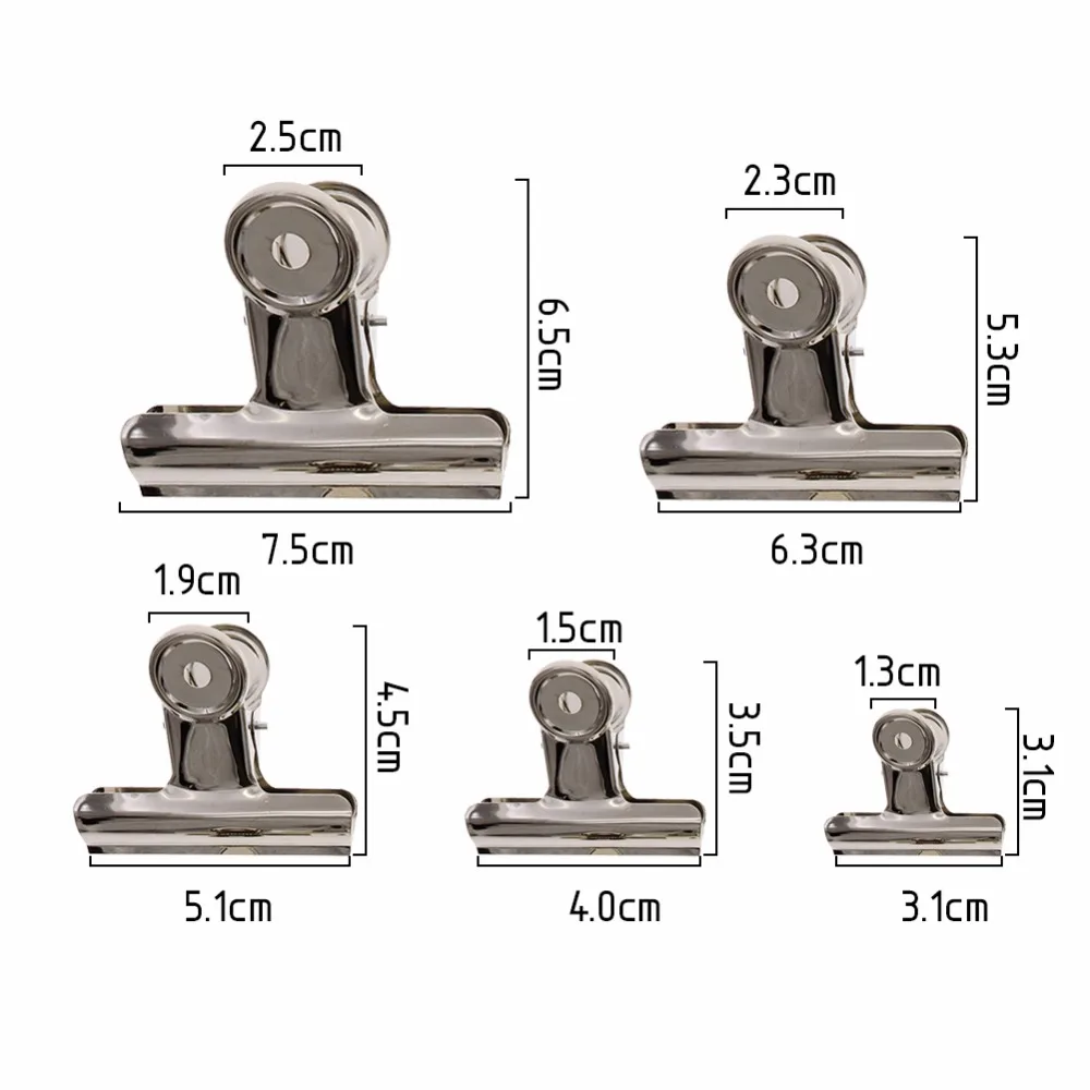 2 шт. сумка из нержавеющей стали зажим для домашней еды прищепки офисные файлы
